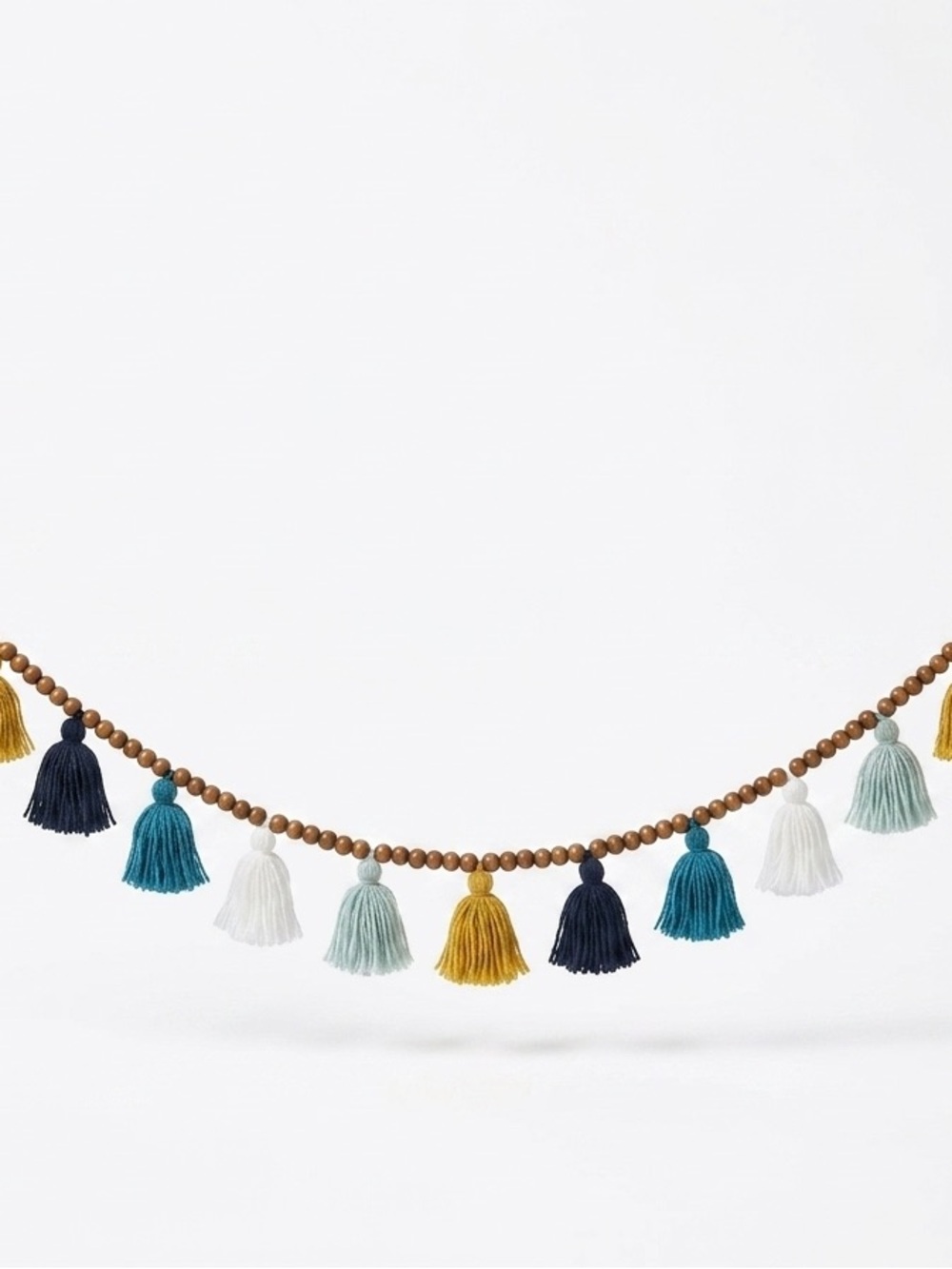 Opalhouse Boho Wooden Bead & Tassel Garland - 64 Inches in Length